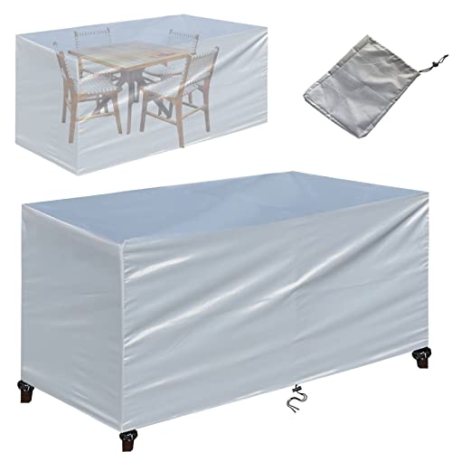 XRXDSY Abdeckung für Gartenmöbel,Abdeckplane Schutzhülle Abdeckhaube für Gartenmöbel,Wasserdicht,Winddicht, UV-beständig 420D Oxford Möbelbezug Gartentischabdeckung von XRXDSY