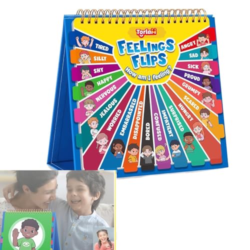 XRXRX Emotional Learning Flipbook,Kids Flip Chart Feelings Book,Feelings Flipbook for Kids,Emotion Control Calm Self-Regulation，Emotion Chart Kids,Mood Flipbook Kids，Behavior Chart for Kids at Home von XRXRX