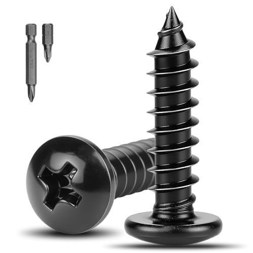 XRXYMQ 110 Stück Schrauben Schwarz M4 x 16 mm Holzschrauben Schwarz Blechschrauben Flachkopfschrauben Holz Schwarze Schrauben für Akustikpaneele Bohrschrauben XRXYMQ 110 Stück Schrauben Schwarz M4 x 16 mm Holzschrauben Schwarz Blechschrauben Flachkopfschrauben Holz Schwarze Schrauben für Akustikpaneele Bohrschrauben von XRXYMQ