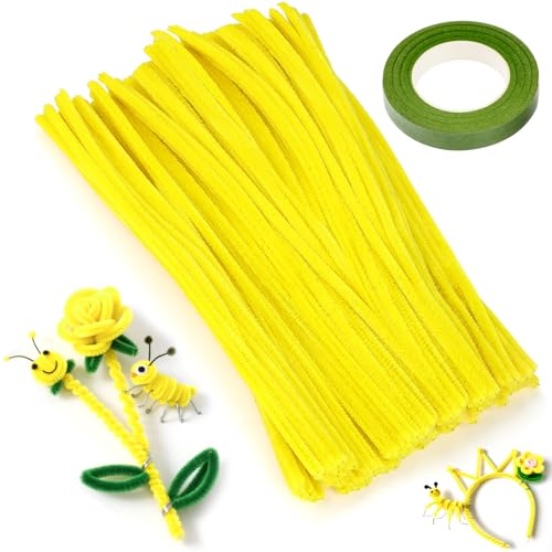 XRXYMQ 200 Stück Pfeifenreiniger Gelb Pfeifenputzer 30 Cm Pipe Cleaner Dekorationen Chenilledraht Für Anderen Formen Dekorieren Handwerk Pipe Cleaner Flower Set Für Kreative DIY Handwerksprojekte XRXYMQ 200 Stück Pfeifenreiniger Gelb Pfeifenputzer 30 Cm Pipe Cleaner Dekorationen Chenilledraht Für Anderen Formen Dekorieren Handwerk Pipe Cleaner Flower Set Für Kreative DIY Handwerksprojekte von XRXYMQ