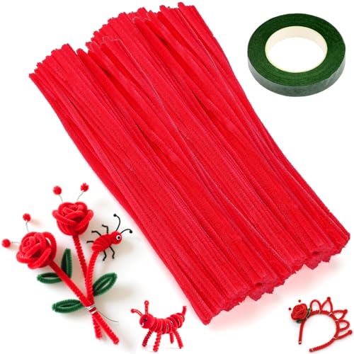 XRXYMQ 200 Stück Pfeifenreiniger Rot Pfeifenputzer 30 Cm Pipe Cleaner Dekorationen Chenilledraht Für Anderen Formen Dekorieren Handwerk Pipe Cleaner Flower Set Für Kreative DIY Handwerksprojekte XRXYMQ 200 Stück Pfeifenreiniger Rot Pfeifenputzer 30 Cm Pipe Cleaner Dekorationen Chenilledraht Für Anderen Formen Dekorieren Handwerk Pipe Cleaner Flower Set Für Kreative DIY Handwerksprojekte von XRXYMQ