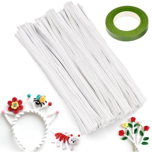 XRXYMQ 200 Stück Pfeifenreiniger Weiße Pfeifenputzer 30 Cm Pipe Cleaner Dekorationen Chenilledraht Für Anderen Formen Dekorieren Handwerk Pipe Cleaner Flower Set Für Kreative DIY Handwerksprojekte XRXYMQ 200 Stück Pfeifenreiniger Weiße Pfeifenputzer 30 Cm Pipe Cleaner Dekorationen Chenilledraht Für Anderen Formen Dekorieren Handwerk Pipe Cleaner Flower Set Für Kreative DIY Handwerksprojekte von XRXYMQ