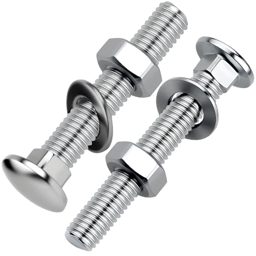 XRXYMQ 30 Stück Schlossschrauben M6x40 mm Schloßschrauben Torbandschrauben M6 Flachkopfschrauben mit Muttern DIN934 und Unterlegscheiben DIN125 für Möbel Dekoration Bauindustrie XRXYMQ 30 Stück Schlossschrauben M6x40 mm Schloßschrauben Torbandschrauben M6 Flachkopfschrauben mit Muttern DIN934 und Unterlegscheiben DIN125 für Möbel Dekoration Bauindustrie von XRXYMQ