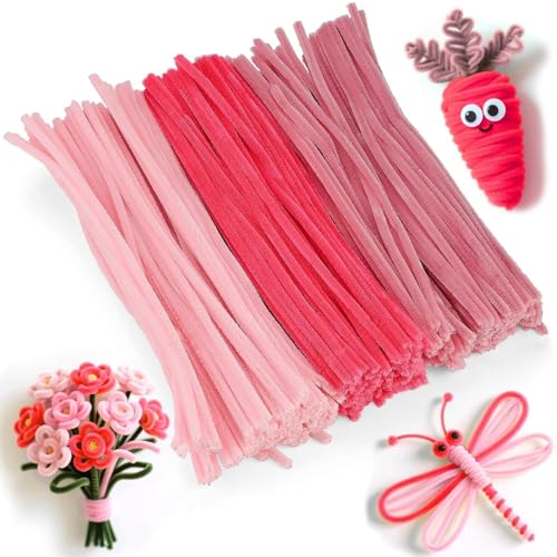 XRXYMQ 300 Stück Pfeifenreiniger Rosa 3 Verschiedene Pfeifenreiniger Pink Pipe Cleaner Flower Set Pfeifenputzer Rosa Pfeifenputzer für Deko DIY Blumen Kreative Geschenk XRXYMQ 300 Stück Pfeifenreiniger Rosa 3 Verschiedene Pfeifenreiniger Pink Pipe Cleaner Flower Set Pfeifenputzer Rosa Pfeifenputzer für Deko DIY Blumen Kreative Geschenk von XRXYMQ