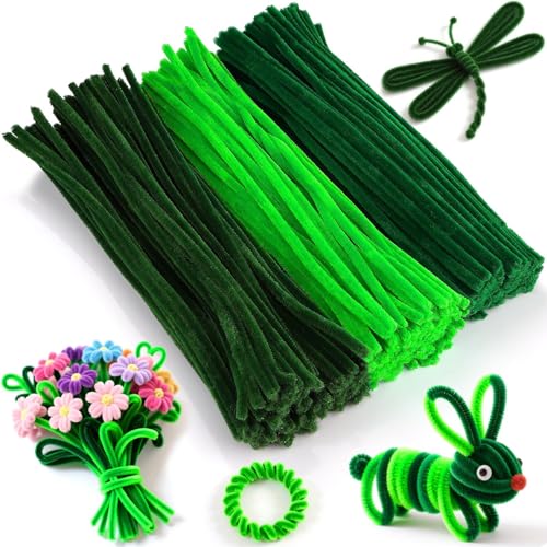XRXYMQ 300 Stück Pfeifenreiniger Grün Pipe Cleaner 3 Verschiedene Chenilledraht Zum Basteln Pfeifenputzer Grün für Kreative Geschenk-Party-Dekorationen DIY Handwerksprojekte XRXYMQ 300 Stück Pfeifenreiniger Grün Pipe Cleaner 3 Verschiedene Chenilledraht Zum Basteln Pfeifenputzer Grün für Kreative Geschenk-Party-Dekorationen DIY Handwerksprojekte von XRXYMQ