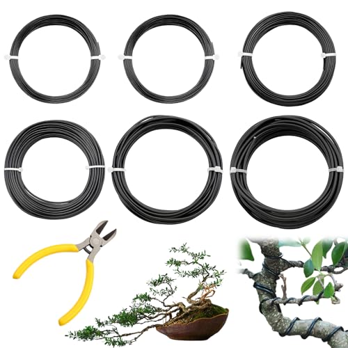 XRXYMQ 6 Rollen Bonsai Draht Schwarz Pflanzendraht Ø1,0 mm/1,5 mm/2,0 mm/2,5 mm/3,0 mm Basteldraht Insgesamt 50 m Bonsaidraht für Bonsai Zubehör DIY Skulpturen XRXYMQ 6 Rollen Bonsai Draht Schwarz Pflanzendraht Ø1,0 mm/1,5 mm/2,0 mm/2,5 mm/3,0 mm Basteldraht Insgesamt 50 m Bonsaidraht für Bonsai Zubehör DIY Skulpturen von XRXYMQ