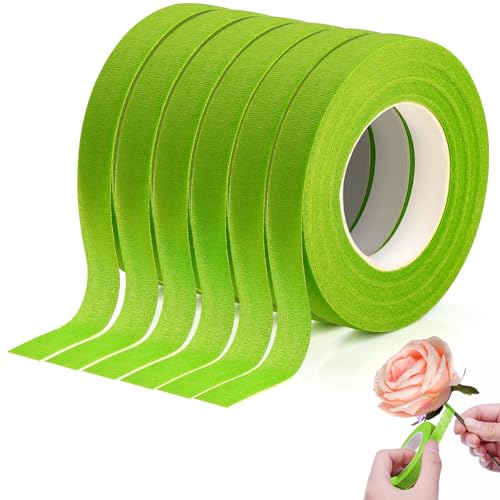 XRXYMQ 6 Stück Floristenband 162m Floristenkrepp Hellgrün Farben Floristentape 12mm Floral Tape Für Bouquet Selbstklebend Blumenband Für Blumenstrauß Stiel Verpacken Und DIY Kunsthandwerk (27m/Bände) XRXYMQ 6 Stück Floristenband 162m Floristenkrepp Hellgrün Farben Floristentape 12mm Floral Tape Für Bouquet Selbstklebend Blumenband Für Blumenstrauß Stiel Verpacken Und DIY Kunsthandwerk (27m/Bände) von XRXYMQ