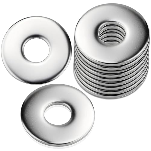 XRXYMQ 60 Stück Unterlegscheiben M10 x 25 mm Große Beilagscheiben Edelstahl A2 V2A Karosseriescheiben Flat Washers Unterlegscheiben M10 für Schrauben Gewindestange Muttern von XRXYMQ