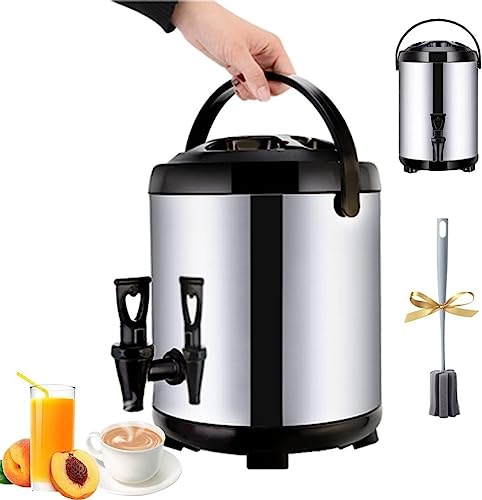 Heißwasserspender, Wasserkocher, 6 l, isoliertes Edelstahlfass mit Zapfhahn für Kaffeekanne, Milchtee und mehr, Kesselwärmer, Getränkeeimer mit Deckel von XSDAJSD