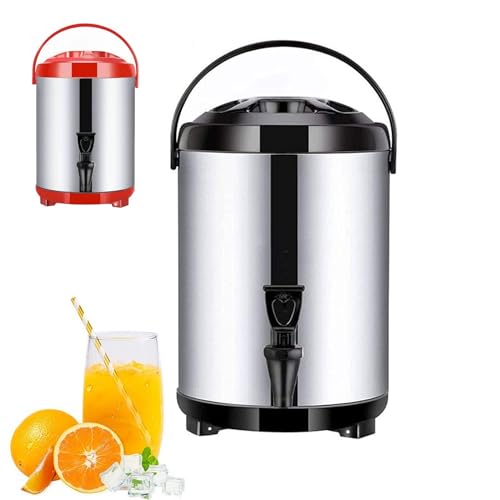 Kommerzieller Kaffeekessel, isolierter Heißwasserspender mit Wasserhahn, tragbarer Wasserkocher aus Edelstahl, isoliert für 10–12 Stunden, für Milch, Tee, Bier, Kaffee/Schwarz/12 l Kommerzieller Kaffeekessel, isolierter Heißwasserspender mit Wasserhahn, tragbarer Wasserkocher aus Edelstahl, isoliert für 10–12 Stunden, für Milch, Tee, Bier, Kaffee/Schwarz/12 l von XSDAJSD