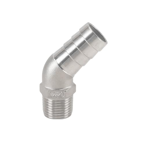 XSDSM 45° Winkel Schlauchanschluss Edelstahl Verbinder Außengewindeverschraubungen Schlauchverbinder Passend für Rohranschluss,G 1/2 "Externer Faden - 20 MM XSDSM 45° Winkel Schlauchanschluss Edelstahl Verbinder Außengewindeverschraubungen Schlauchverbinder Passend für Rohranschluss,G 1/2 "Externer Faden - 20 MM von XSDSM