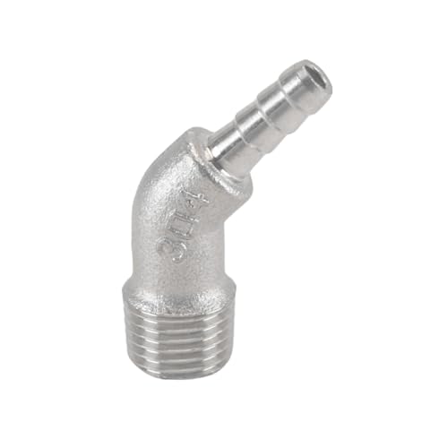 XSDSM 45° Winkel Schlauchanschluss Edelstahl Verbinder Außengewindeverschraubungen Schlauchverbinder Passend für Rohranschluss,G 1/4 "Externer Faden - 6 MM XSDSM 45° Winkel Schlauchanschluss Edelstahl Verbinder Außengewindeverschraubungen Schlauchverbinder Passend für Rohranschluss,G 1/4 "Externer Faden - 6 MM von XSDSM
