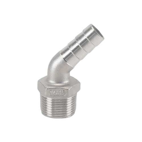 XSDSM 45° Winkel Schlauchanschluss Edelstahl Verbinder Außengewindeverschraubungen Schlauchverbinder Passend für Rohranschluss,G 3/4 "Externer Faden - 15 MM XSDSM 45° Winkel Schlauchanschluss Edelstahl Verbinder Außengewindeverschraubungen Schlauchverbinder Passend für Rohranschluss,G 3/4 "Externer Faden - 15 MM von XSDSM