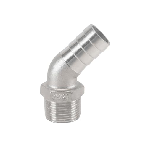 XSDSM 45° Winkel Schlauchanschluss Edelstahl Verbinder Außengewindeverschraubungen Schlauchverbinder Passend für Rohranschluss,G 3/4 "Externer Faden - 20 MM XSDSM 45° Winkel Schlauchanschluss Edelstahl Verbinder Außengewindeverschraubungen Schlauchverbinder Passend für Rohranschluss,G 3/4 "Externer Faden - 20 MM von XSDSM