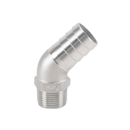 XSDSM 45° Winkel Schlauchanschluss Edelstahl Verbinder Außengewindeverschraubungen Schlauchverbinder Passend für Rohranschluss,G 3/4 "Externer Faden - 25 MM XSDSM 45° Winkel Schlauchanschluss Edelstahl Verbinder Außengewindeverschraubungen Schlauchverbinder Passend für Rohranschluss,G 3/4 "Externer Faden - 25 MM von XSDSM