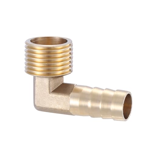 XSDSM 90° Winkel Schlauchtülle Messing Anschlussfittings Anschlussadapter Schlauchverbinder für Rohranschluss,G 1/2 "Externer Faden - 13 MM XSDSM 90° Winkel Schlauchtülle Messing Anschlussfittings Anschlussadapter Schlauchverbinder für Rohranschluss,G 1/2 "Externer Faden - 13 MM von XSDSM