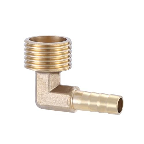 XSDSM 90° Winkel Schlauchtülle Messing Anschlussfittings Anschlussadapter Schlauchverbinder für Rohranschluss,G 1/2 "Externer Faden - 8 MM XSDSM 90° Winkel Schlauchtülle Messing Anschlussfittings Anschlussadapter Schlauchverbinder für Rohranschluss,G 1/2 "Externer Faden - 8 MM von XSDSM