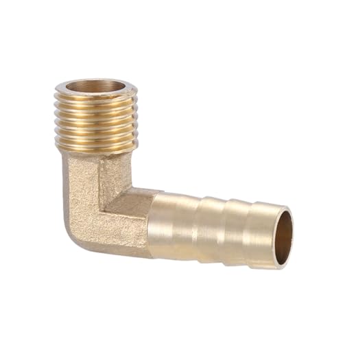 XSDSM 90° Winkel Schlauchtülle Messing Anschlussfittings Anschlussadapter Schlauchverbinder für Rohranschluss,G 1/4 "Externer Faden - 10 MM XSDSM 90° Winkel Schlauchtülle Messing Anschlussfittings Anschlussadapter Schlauchverbinder für Rohranschluss,G 1/4 "Externer Faden - 10 MM von XSDSM