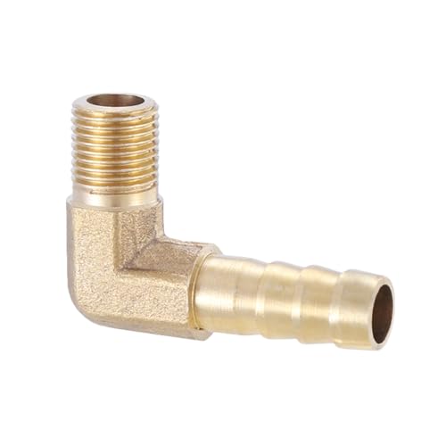 XSDSM 90° Winkel Schlauchtülle Messing Anschlussfittings Anschlussadapter Schlauchverbinder für Rohranschluss,G 1/8 "Externer Faden - 10 MM XSDSM 90° Winkel Schlauchtülle Messing Anschlussfittings Anschlussadapter Schlauchverbinder für Rohranschluss,G 1/8 "Externer Faden - 10 MM von XSDSM