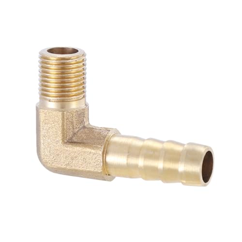 XSDSM 90° Winkel Schlauchtülle Messing Anschlussfittings Anschlussadapter Schlauchverbinder für Rohranschluss,G 1/8 "Externer Faden - 8 MM XSDSM 90° Winkel Schlauchtülle Messing Anschlussfittings Anschlussadapter Schlauchverbinder für Rohranschluss,G 1/8 "Externer Faden - 8 MM von XSDSM