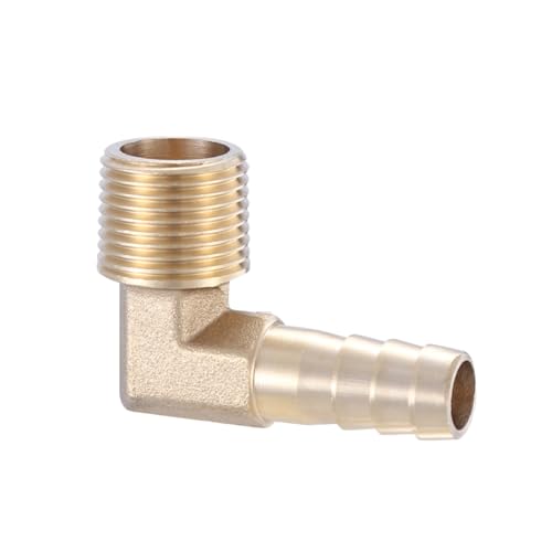 XSDSM 90° Winkel Schlauchtülle Messing Anschlussfittings Anschlussadapter Schlauchverbinder für Rohranschluss,G 3/8 "Externer Faden - 10 MM XSDSM 90° Winkel Schlauchtülle Messing Anschlussfittings Anschlussadapter Schlauchverbinder für Rohranschluss,G 3/8 "Externer Faden - 10 MM von XSDSM