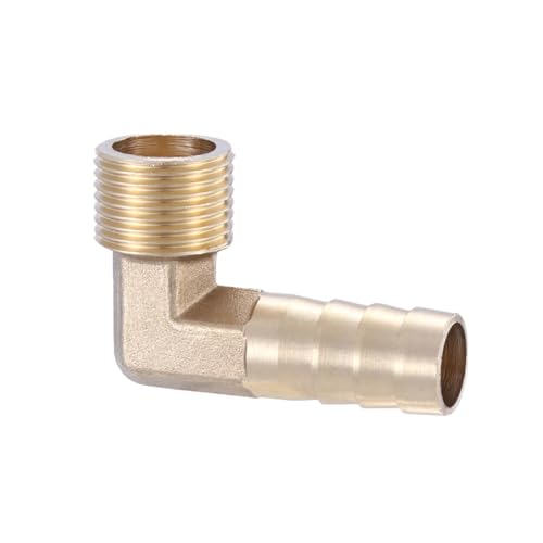 XSDSM 90° Winkel Schlauchtülle Messing Anschlussfittings Anschlussadapter Schlauchverbinder für Rohranschluss,G 3/8 "Externer Faden - 12 MM XSDSM 90° Winkel Schlauchtülle Messing Anschlussfittings Anschlussadapter Schlauchverbinder für Rohranschluss,G 3/8 "Externer Faden - 12 MM von XSDSM