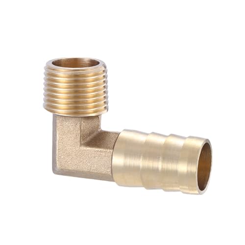 XSDSM 90° Winkel Schlauchtülle Messing Anschlussfittings Anschlussadapter Schlauchverbinder für Rohranschluss,G 3/8 "Externer Faden - 14 MM XSDSM 90° Winkel Schlauchtülle Messing Anschlussfittings Anschlussadapter Schlauchverbinder für Rohranschluss,G 3/8 "Externer Faden - 14 MM von XSDSM