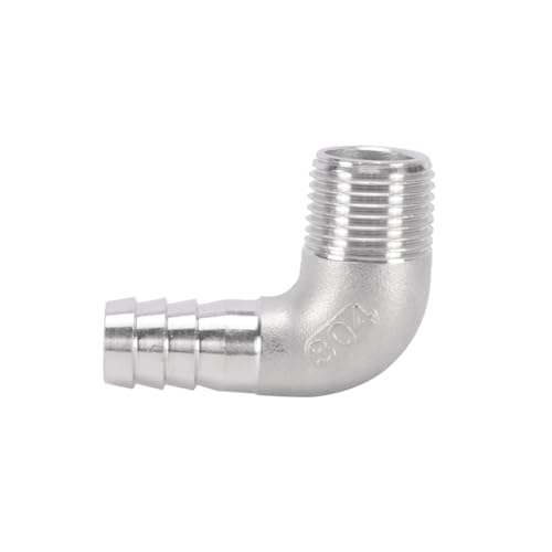XSDSM 90° Winkel Schlauchverbinder Außengewinde Fittings Edelstahl Anschlussadapter Schlauchkupplung für Rohranschluss,G 1/2 "Externer Faden - 15 MM XSDSM 90° Winkel Schlauchverbinder Außengewinde Fittings Edelstahl Anschlussadapter Schlauchkupplung für Rohranschluss,G 1/2 "Externer Faden - 15 MM von XSDSM
