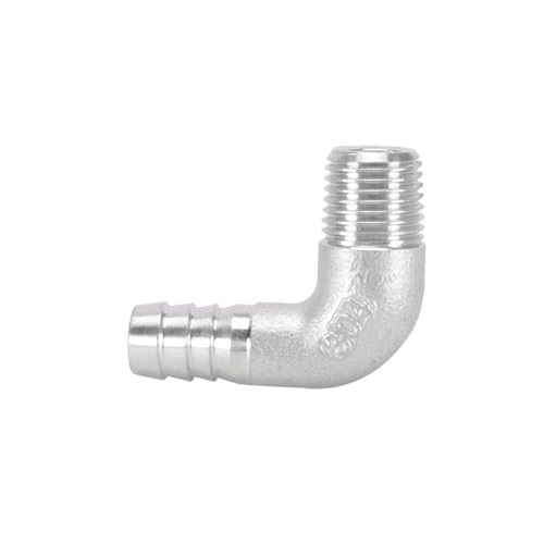 XSDSM 90° Winkel Schlauchverbinder Außengewinde Fittings Edelstahl Anschlussadapter Schlauchkupplung für Rohranschluss,G 1/4 "Externer Faden - 10 MM XSDSM 90° Winkel Schlauchverbinder Außengewinde Fittings Edelstahl Anschlussadapter Schlauchkupplung für Rohranschluss,G 1/4 "Externer Faden - 10 MM von XSDSM