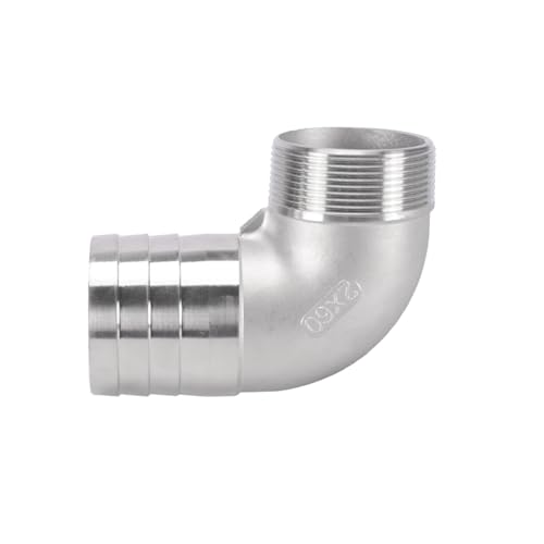 XSDSM 90° Winkel Schlauchverbinder Außengewinde Fittings Edelstahl Anschlussadapter Schlauchkupplung für Rohranschluss,G 2 "Externer Faden - 60 MM XSDSM 90° Winkel Schlauchverbinder Außengewinde Fittings Edelstahl Anschlussadapter Schlauchkupplung für Rohranschluss,G 2 "Externer Faden - 60 MM von XSDSM