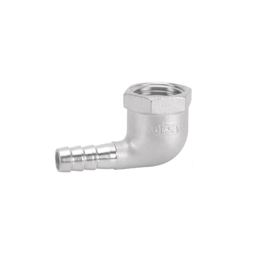 XSDSM 90° Winkel Schlauchverbinder Edelstahl Anschlusszubehör Innengewinde Adapter Schlauchverbinder Passend für Rohranschluss,G 1/2 "Interner Faden - 10 MM XSDSM 90° Winkel Schlauchverbinder Edelstahl Anschlusszubehör Innengewinde Adapter Schlauchverbinder Passend für Rohranschluss,G 1/2 "Interner Faden - 10 MM von XSDSM