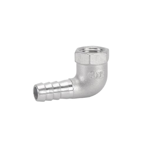 XSDSM 90° Winkel Schlauchverbinder Edelstahl Anschlusszubehör Innengewinde Adapter Schlauchverbinder Passend für Rohranschluss,G 1/4 "Interner Faden - 10 MM von XSDSM