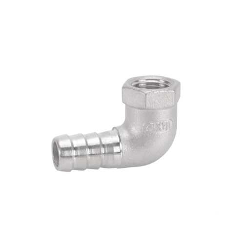 XSDSM 90° Winkel Schlauchverbinder Edelstahl Anschlusszubehör Innengewinde Adapter Schlauchverbinder Passend für Rohranschluss,G 1/4 "Interner Faden - 12 MM XSDSM 90° Winkel Schlauchverbinder Edelstahl Anschlusszubehör Innengewinde Adapter Schlauchverbinder Passend für Rohranschluss,G 1/4 "Interner Faden - 12 MM von XSDSM