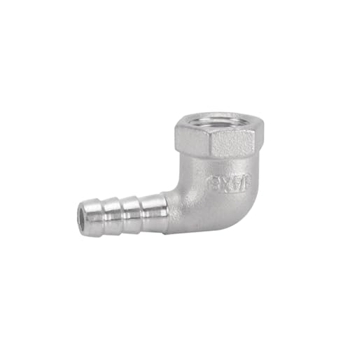 XSDSM 90° Winkel Schlauchverbinder Edelstahl Anschlusszubehör Innengewinde Adapter Schlauchverbinder Passend für Rohranschluss,G 1/4 "Interner Faden - 8 MM XSDSM 90° Winkel Schlauchverbinder Edelstahl Anschlusszubehör Innengewinde Adapter Schlauchverbinder Passend für Rohranschluss,G 1/4 "Interner Faden - 8 MM von XSDSM