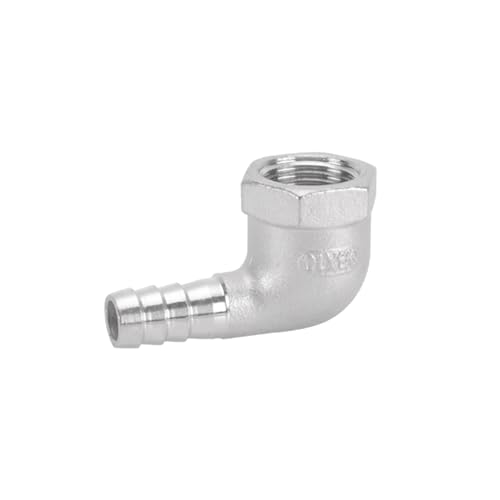 XSDSM 90° Winkel Schlauchverbinder Edelstahl Anschlusszubehör Innengewinde Adapter Schlauchverbinder Passend für Rohranschluss,G 3/8 "Interner Faden - 10 MM XSDSM 90° Winkel Schlauchverbinder Edelstahl Anschlusszubehör Innengewinde Adapter Schlauchverbinder Passend für Rohranschluss,G 3/8 "Interner Faden - 10 MM von XSDSM