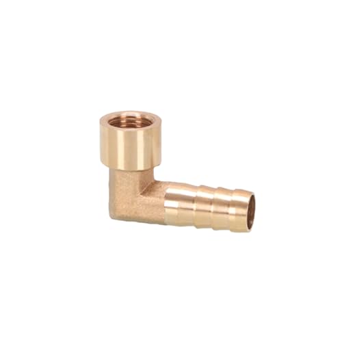 XSDSM Anschlussstück mit Innengewinde 90° Winkel Schlauchverbinder Messing Accessoires Schlauchverbinder für Rohrverbindungen,G 1/4 "Interner Faden - 12 MM von XSDSM