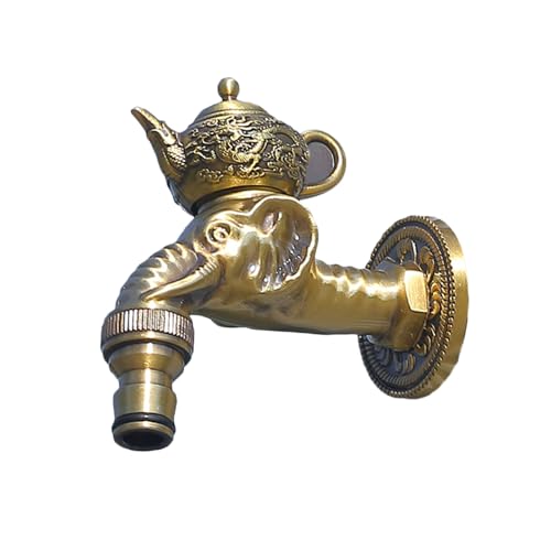 XSDSM Außen Garten Wasserhahn Wandmontage Kaltwasserhahn Wasserauslass Kann an Eine Externe Wasserleitung Angeschlossen Werden Drachen Geschnitzte Teekanne Einzelgriff G1/2, Antike Farbe, 12 CM XSDSM Außen Garten Wasserhahn Wandmontage Kaltwasserhahn Wasserauslass Kann an Eine Externe Wasserleitung Angeschlossen Werden Drachen Geschnitzte Teekanne Einzelgriff G1/2, Antike Farbe, 12 CM von XSDSM