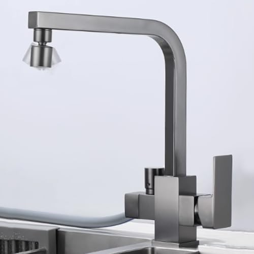 XSDSM Der Wasserhahn Der Alles Kann Küchenwasserhahn Mit Spülmaschinenanschluss,Gungrau von XSDSM
