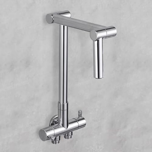 XSDSM Faltbarer Küchenhahn Topffüller Wasserhahn Wandmontage Schwenkbar Einzelnes Loch,Silber XSDSM Faltbarer Küchenhahn Topffüller Wasserhahn Wandmontage Schwenkbar Einzelnes Loch,Silber von XSDSM