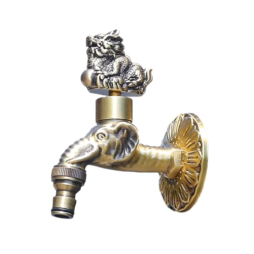 XSDSM Garten Kaltwasserhahn Wandmontage Außenwasserhahn Wasserauslass Kann an Eine Externe Wasserleitung Angeschlossen Werden Kirin Einzelgriff G1/2, Antike Farbe, 12 CM XSDSM Garten Kaltwasserhahn Wandmontage Außenwasserhahn Wasserauslass Kann an Eine Externe Wasserleitung Angeschlossen Werden Kirin Einzelgriff G1/2, Antike Farbe, 12 CM von XSDSM