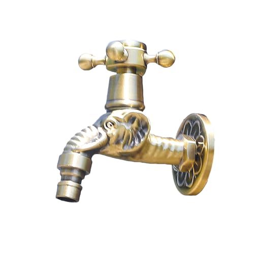 XSDSM Garten Wasserhahn Wandmontage Kaltwasserhahn für den Außenbereich Wasserauslass Kann an Eine Externe Wasserleitung Angeschlossen Werden Kreuzgriff Einzelgriff für Balkon G1/2, Antikfarbe, 12 CM XSDSM Garten Wasserhahn Wandmontage Kaltwasserhahn für den Außenbereich Wasserauslass Kann an Eine Externe Wasserleitung Angeschlossen Werden Kreuzgriff Einzelgriff für Balkon G1/2, Antikfarbe, 12 CM von XSDSM