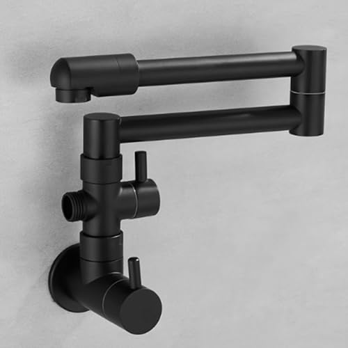 XSDSM Klappbarer Küchenarmatur Küchenherd Wasserhahnwand Montierter Kaltes Wasser Wasserhahn,Schwarz XSDSM Klappbarer Küchenarmatur Küchenherd Wasserhahnwand Montierter Kaltes Wasser Wasserhahn,Schwarz von XSDSM