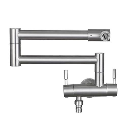 XSDSM Klappbarer Küchenarmatur Spültischarmatur Küche 1/2 Wasserhahn Küche Wandmontage Kaltwasser,Silber Gebürstet XSDSM Klappbarer Küchenarmatur Spültischarmatur Küche 1/2 Wasserhahn Küche Wandmontage Kaltwasser,Silber Gebürstet von XSDSM