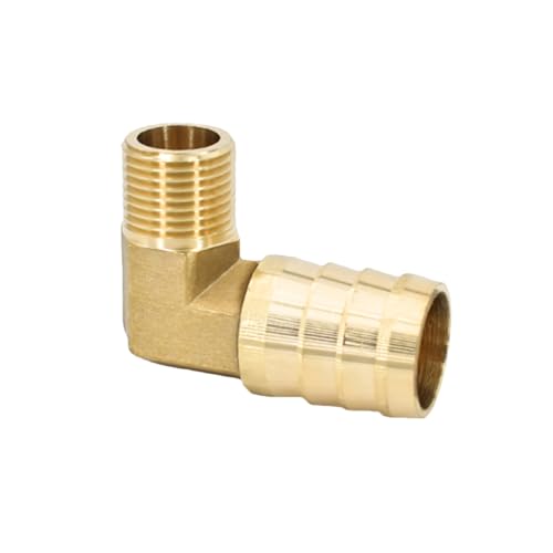 XSDSM Messing Fittings 90° Winkel Schlauchverbinder Außengewindefittings Schlauchverbinder für Rohranschluss,G 1/2 "Externer Faden - 25 MM von XSDSM