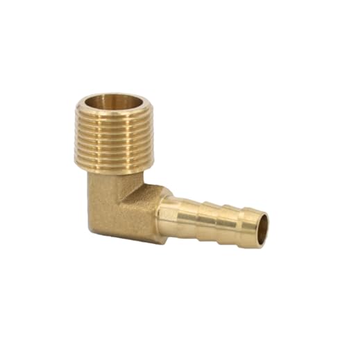 XSDSM Messing Fittings 90° Winkel Schlauchverbinder Außengewindefittings Schlauchverbinder für Rohranschluss,G 3/8 "Externer Faden - 8 MM von XSDSM