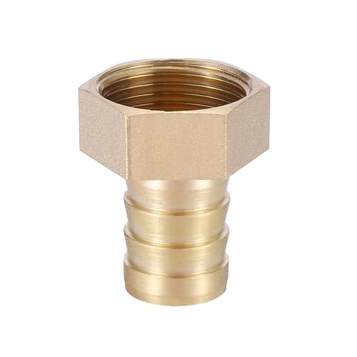 XSDSM Messing Schlauchtüllen Gewindefittings Sechskantverbinder Schlauchverbinder für Rohrverbindungen,G 1 "Interner Faden - 19 MM XSDSM Messing Schlauchtüllen Gewindefittings Sechskantverbinder Schlauchverbinder für Rohrverbindungen,G 1 "Interner Faden - 19 MM von XSDSM