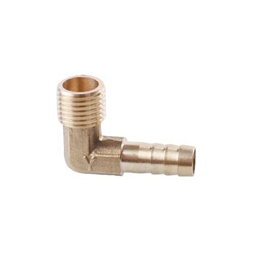XSDSM Messing Schlauchverbinder 90° Winkelanschluss Zubehör Außengewindeverbinder Schlauchanschluss Passend für Rohranschluss,G 1/4 "Externer Faden - 8 MM XSDSM Messing Schlauchverbinder 90° Winkelanschluss Zubehör Außengewindeverbinder Schlauchanschluss Passend für Rohranschluss,G 1/4 "Externer Faden - 8 MM von XSDSM