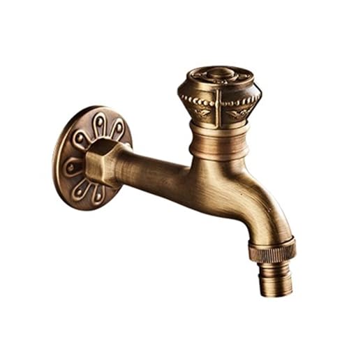 XSDSM Retro Gartenhahn für den Außenbereich Wandmontage Kaltwasserhahn Wasserauslass Kann an Eine Externe Wasserleitung Angeschlossen Werden Geschnitzter Einzelgriff G1/2,Antike Farbe,14 CM XSDSM Retro Gartenhahn für den Außenbereich Wandmontage Kaltwasserhahn Wasserauslass Kann an Eine Externe Wasserleitung Angeschlossen Werden Geschnitzter Einzelgriff G1/2,Antike Farbe,14 CM von XSDSM