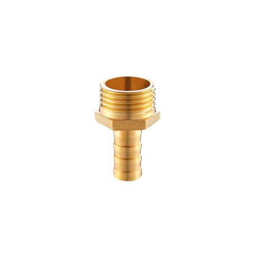 XSDSM Schlauchtülle Zubehör Messing Verbinder Sechskant Gewindeadapter Schlauchverbinder für Rohranschluss,G 1/2 "Externer Faden - 10 MM von XSDSM