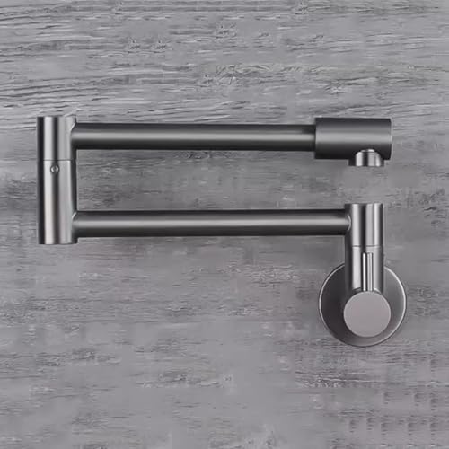 XSDSM Topffüller Wasserhahn Klappbare Wasserhahn für Die Küchenspüle Küchenarmatur Edelstahl,Gungrau von XSDSM